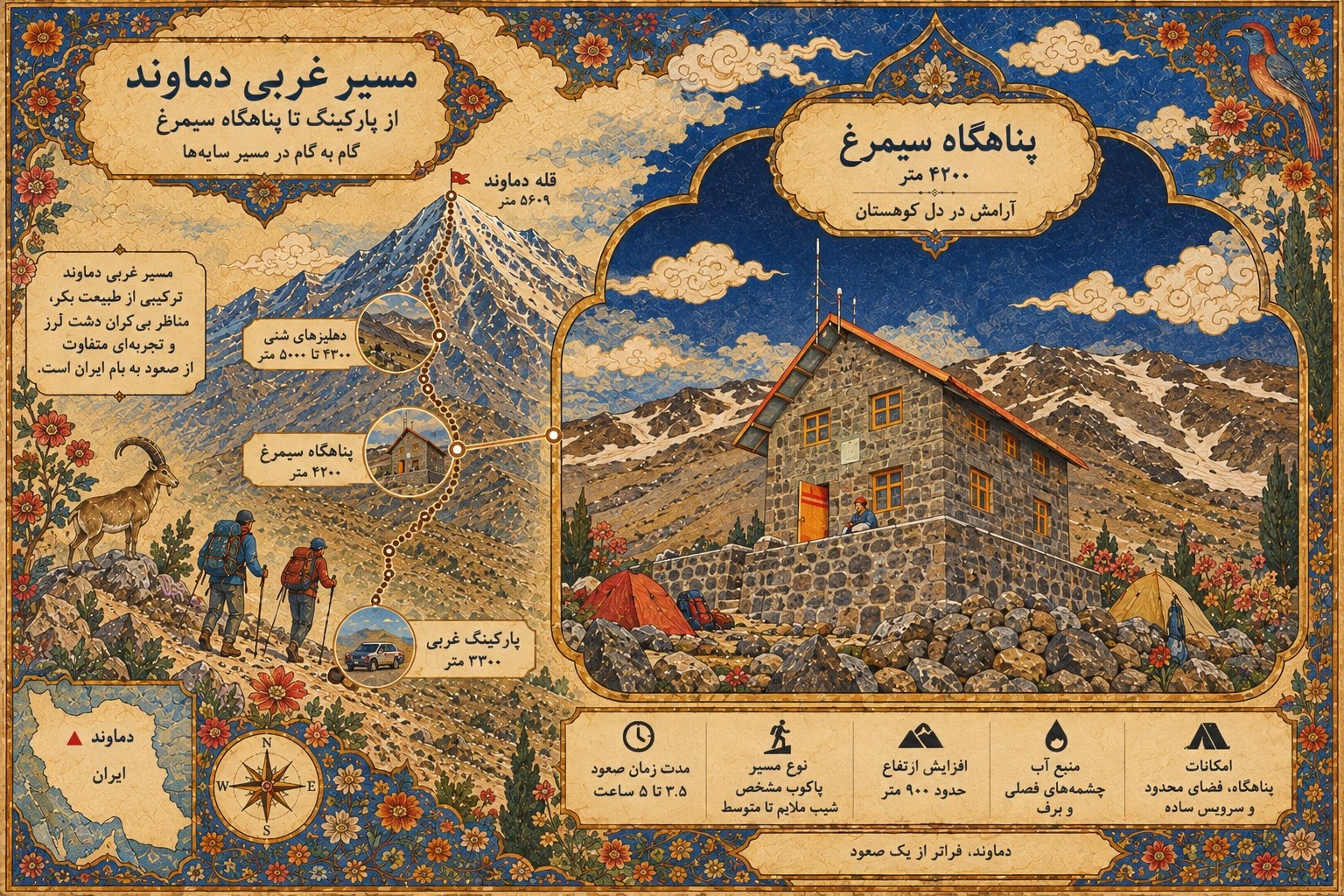 پناهگاه سیمرغ در جبهه غربی دماوند